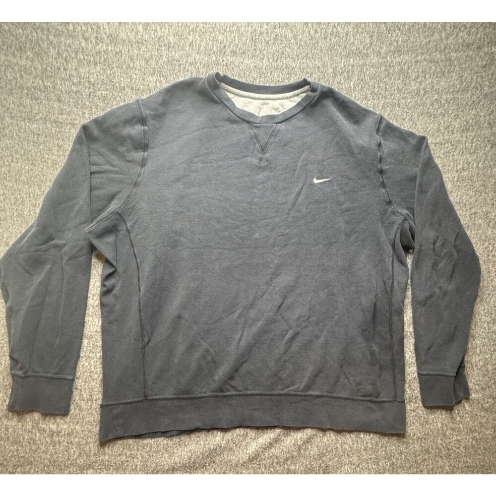 Vintage Nike Crewneck Pullover Sweatshirt Men's XXL Swoosh Black